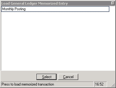 GeneralLedgerJournalEntryLoadMemorized