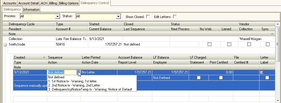 AccountMaintenanceDelinquencyControlNewSequencev148