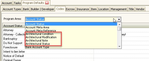ProgramDefaultsCodesArchitecturalv148