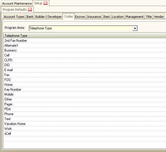 ProgramDefaultsCodesTelephoneTypev148