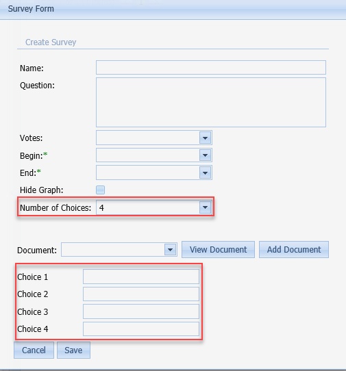 VMSClientConnectSurveySurveyChoices